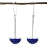Maria Blue Stone Drop Earrings for Everyday Glam Lapis Lazuli Blue Dangle